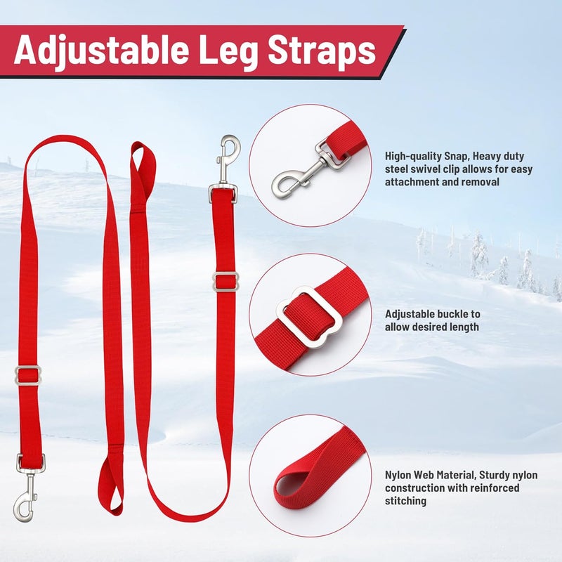 Jranter Surcingle Turnout Blankets for Horse,1680D Winter Horse Blanket, 300g / 14oz Warm Filling Liner, Medium Weight Waterproof, Red Horse Blanket for Real Horses,Warm US 81 in(EU 155 cm) - Image 5